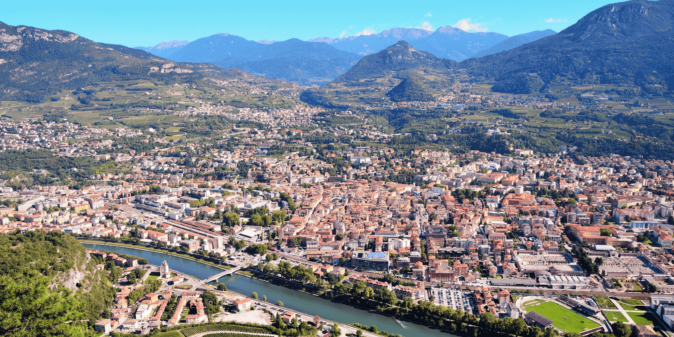 Panoramica di Trento dall'alto